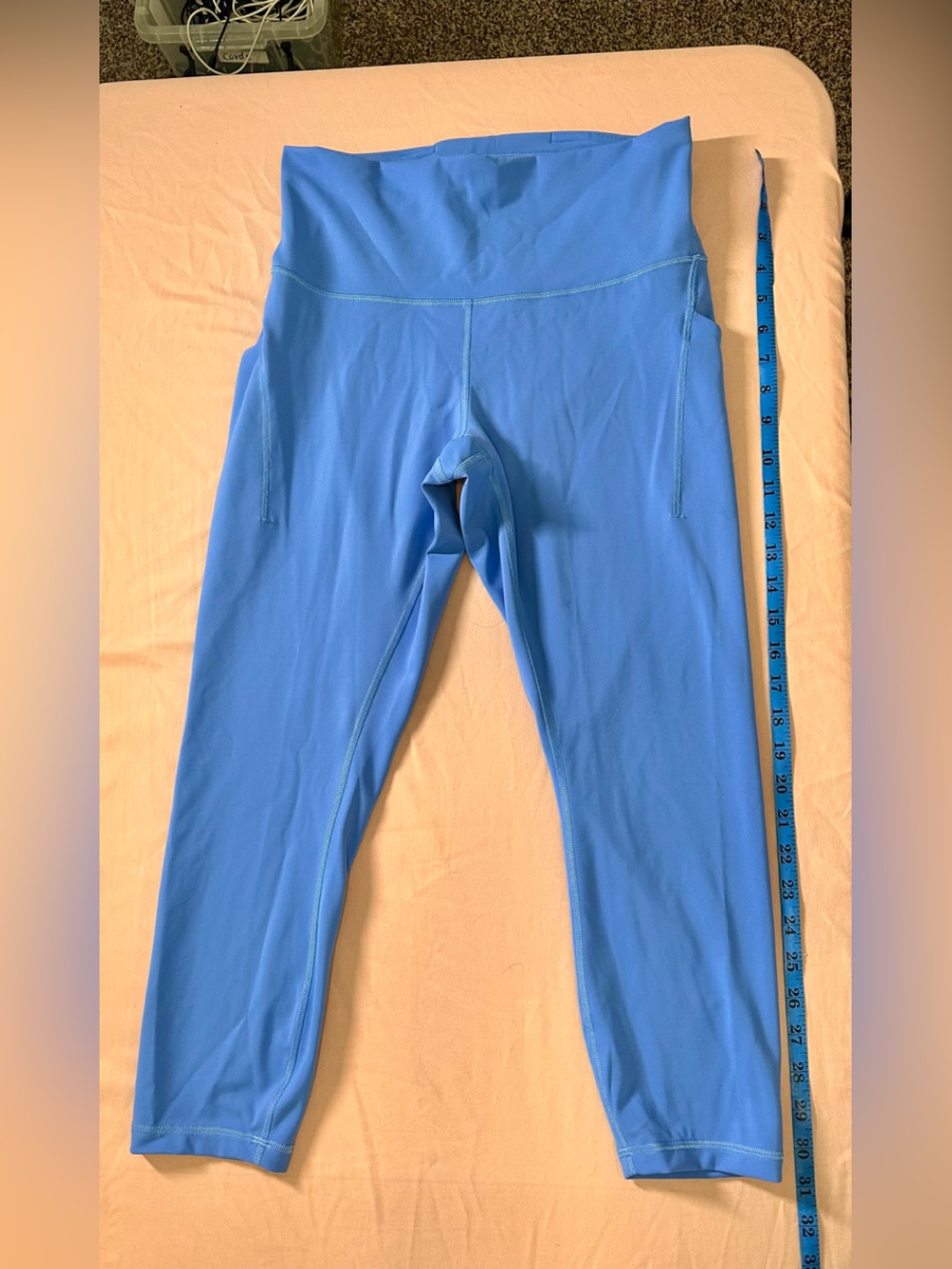 PELOTON WOMENS HIGH RISE TRAINING LEGGINGS BLUE SIZE Sz 10